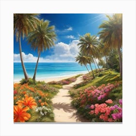 Path To The Beach 9 Canvas Print