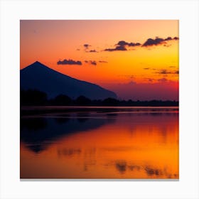 Sunset Over Lake Victoria Canvas Print
