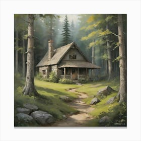 Cabin In The Woods 2 Canvas Print