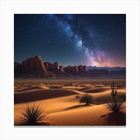 Desert Night Sky Canvas Print