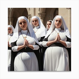 Curvy Nuns Canvas Print