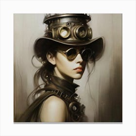 Steampunk Girl Canvas Print