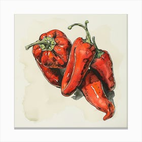 Red Peppers Canvas Print