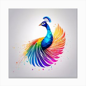 Colorful Peacock 2 Canvas Print