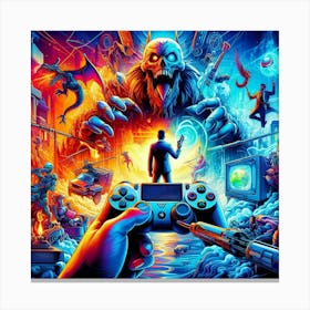 Video Game Poster Canvas Print