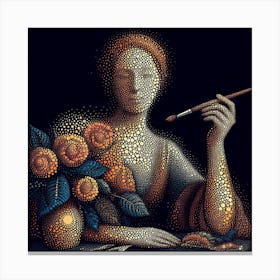 Woman With A Brush Canvas Print