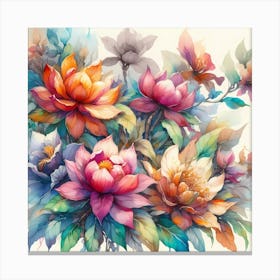 Lotus Flower Painting 9 Canvas Print