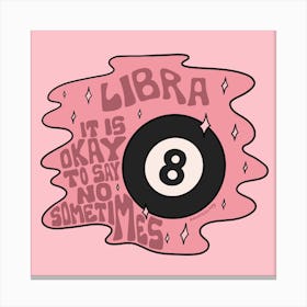 Libra Magic 8 Ball Canvas Print