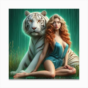 White Tiger 37 Canvas Print