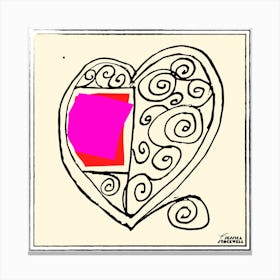 Valentine'S Day Heart full of peace by Jessica Stockwell Canvas Print