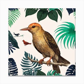 Bird In The Jungle Canvas Print