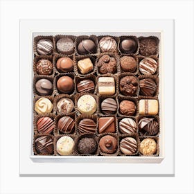 Chocolates In A Box 10 Canvas Print