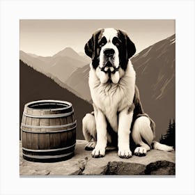 St Bernard 64 Canvas Print