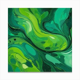 Default Green Abstract Art 0 Canvas Print