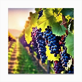 Grapes In The Vineyard 1 Canvas Print