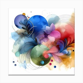 Abstract Watercolor Painting 18 Canvas Print