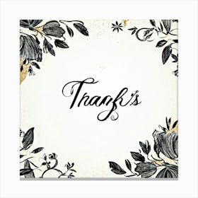 A Vintage Calligraphy Design Featuring Elegantly Scripted You In The Center Incorporating Swash E (4) Canvas Print