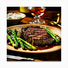 Steak On A Plate 1 Canvas Print