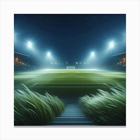 Soccer Stadium At Night Canvas Print