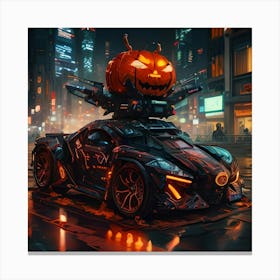 Pumpkin Car (Cyberpunk3) Canvas Print