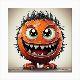 Orange Monster Canvas Print