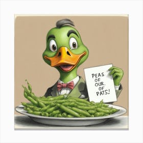 Peas On Our Plates Canvas Print