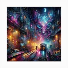 Psychedelic City 9 Canvas Print