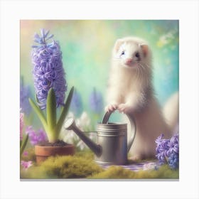 Ferret In The Garden Canvas Print