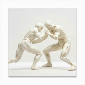 Two Wrestlers Fighting 2 Canvas Print