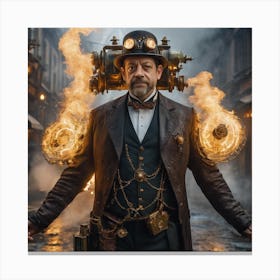 AI Steampunk Andy Serkis Canvas Print