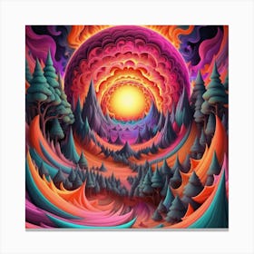 Psychedelic Forest Canvas Print