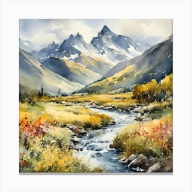 Stream In The Mountains Canvas Print