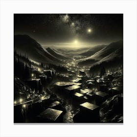 City Under The Stars Canvas Print