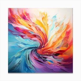 Fluid Fusion: Watercolour and Oil Elegance Canvas Print