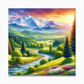 Landscape Painting 2 Canvas Print