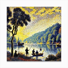 Sunset On The River Canvas Print