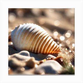 Shell On The Beach 5 Canvas Print