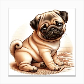 Pug Dog Canvas Print
