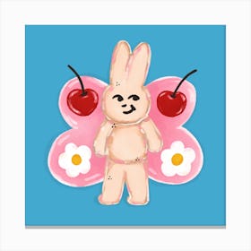 Butterfly Bunny sweetie Canvas Print