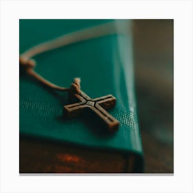 Cross On A Book 1 Canvas Print