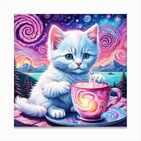 Catwhite Canvas Print