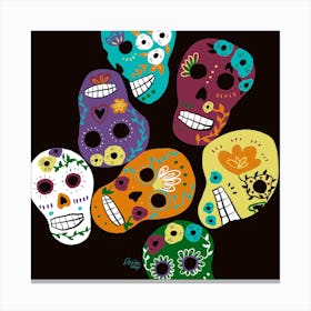 Happy Sugar Skulls 1 Canvas Print