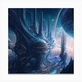 Futuristic City 33 Canvas Print