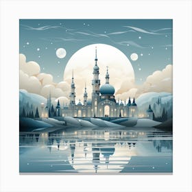 Russian City In Winter Canvas Print