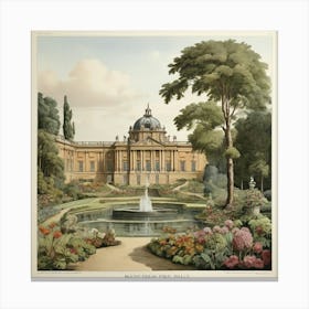 View Of A Garden art print Canvas Print