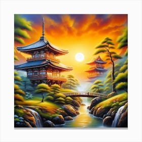 Japanese Pagoda Canvas Print