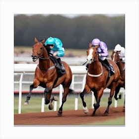 Jockeys Racing 4 Canvas Print