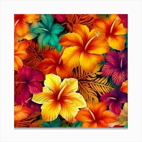 Hibiscus Wallpaper Canvas Print