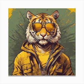 Tiger In Sunglasses Canvas Print