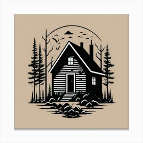 Cabin In The Woods 4 Canvas Print